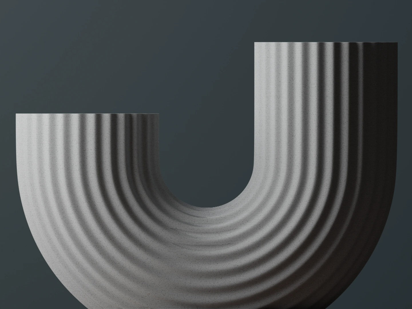 Modern minimalistic Vase U shaped
